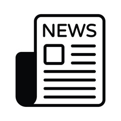 Trendy icon of newspaper in editable style, vector of press release concept