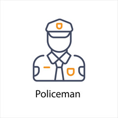 Policeman Vector icon 