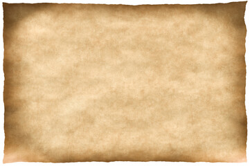 Old Vintage Grungy Paper Sheet With Rough Edges. Map Template