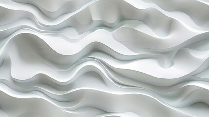 a white seamless pattern waves decorative panel, where delicate shadows dance across its surface, creating a tranquil ambiance in any space. SEAMLESS PATTERN