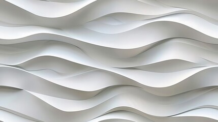 Obraz premium a white seamless pattern waves decorative panel, where delicate shadows dance across its surface, creating a tranquil ambiance in any space. SEAMLESS PATTERN