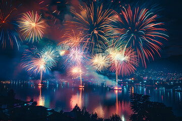 夜空に打ち上がる花火