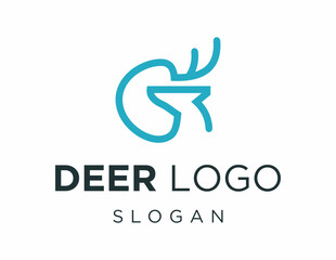 The logo design is about Deer and was created using the Corel Draw 2018 application with a white background.