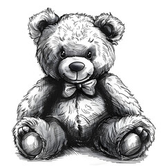 Teddy bear engraving.