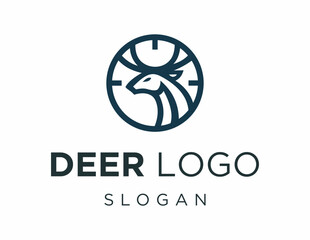 The logo design is about Deer and was created using the Corel Draw 2018 application with a white background.