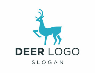 The logo design is about Deer and was created using the Corel Draw 2018 application with a white background.