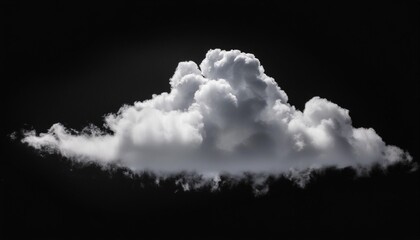 white cloud on black background