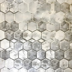 A faded honeycomb white line pattern with a soft appearance.