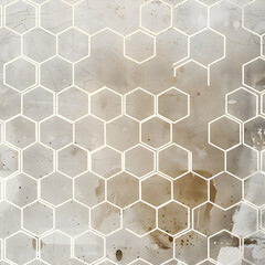 A faded honeycomb white line pattern with a soft appearance.