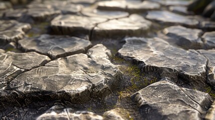 Obraz premium Close-up of a cobblestone street.