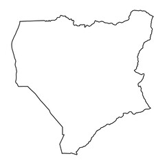 Niassa Province map, administrative division of Mozambique. Vector illustration.