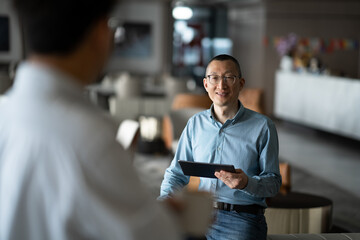 businessman in open office