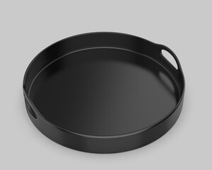 Food And Beer Tray and Bar Serving Tray For Branding, Blank  template 3d illustration.