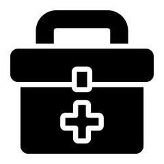 Obraz premium first aid kit glyph icon