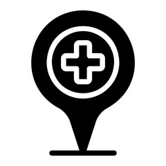 Obraz premium location glyph icon