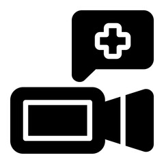 Fototapeta premium video call glyph icon
