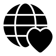 world health day glyph icon