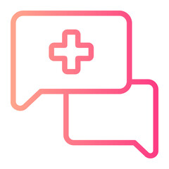 Fototapeta premium consultation gradient icon