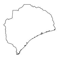 Zambezia Province map, administrative division of Mozambique. Vector illustration.