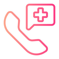 Fototapeta premium emergency call gradient icon