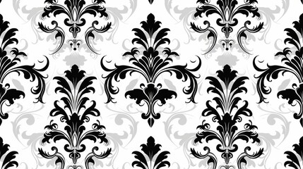 Black pattern on a white background Seamless design for fashion textiles wallpaper wrapping paper fabrics and home decoration Basic repeating pattern