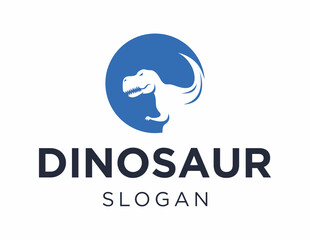 The logo design is about Dinosaur and was created using the Corel Draw 2018 application with a white background.