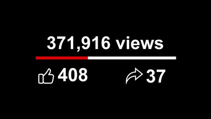 Views increasing black background