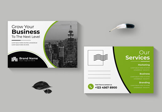 Post Card Template Layout