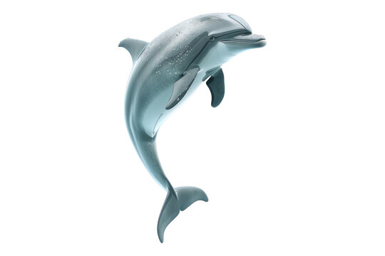 Cute dolphin jumping isolated on transparent background