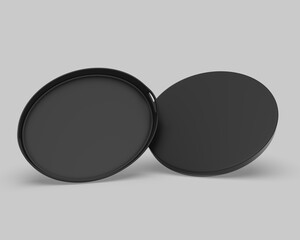 Food And Beer Tray and Bar Serving Tray For Branding, Blank  template 3d illustration.