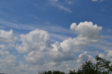 blue sky with clouds