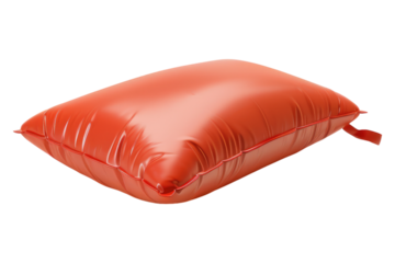 Inflatable pillow isolated on transparent background