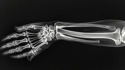 x-ray of wrist against skeletons. world autoimmune day
