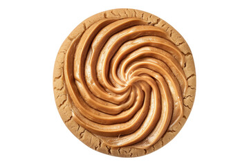 Peanut butter swirl cookies isolated on transparent background
