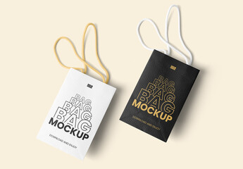 Double Gift Bag Mockup