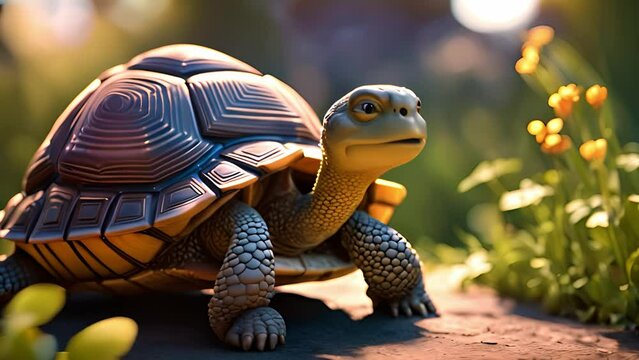 Turtle cartoon animation
