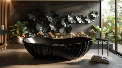 As you step back to admire the ceramic tile, you marvel at how the black lotus texture seamlessly blends traditional craftsmanship with modern design.