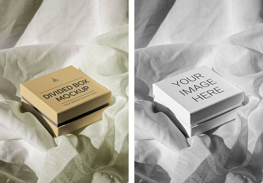 Perspective Divided Box Mockup