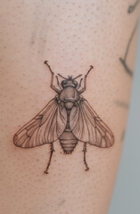 simple hand draw design insect tattoo