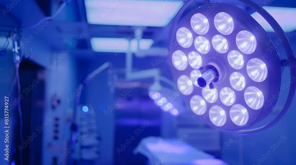 Aufkleber blurring the background in a medical precision modern operating room in a contemporary office interi