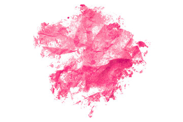 Shiny pink brush watercolor painting isolated on transparent background. watercolor png