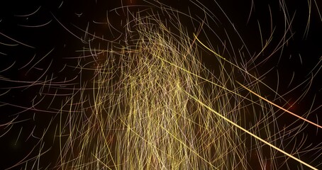 A dynamic swirl of vibrant lights