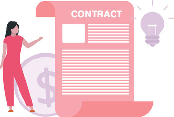 The girl has an idea for a contract.