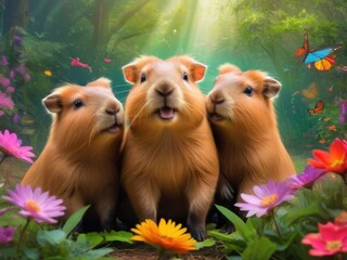 funny capybaras
