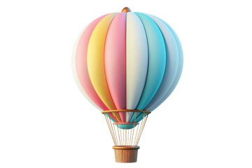 Colorful Hot Air Balloon Festival On Transparent Background.