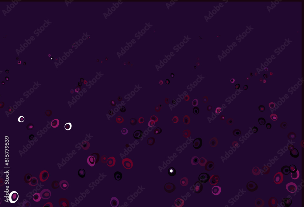 Poster light pink vector texture with disks.