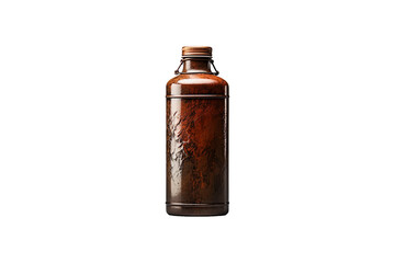 Clay Water Bottle isolated on transparent background.