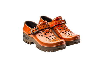 Clog Shoes isolated on transparent background.