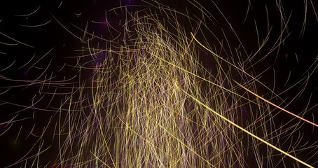 A dynamic swirl of vibrant lights