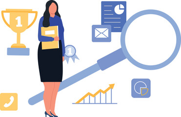 The girl is a business worker.